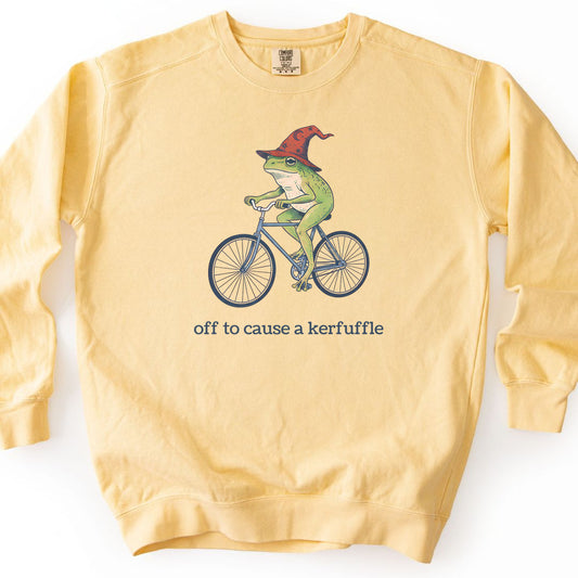 Frog Wizard Kerfuffle Premium Sweatshirt - Butter