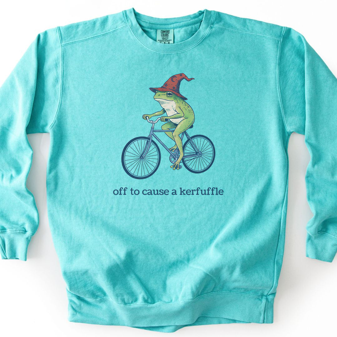 Frog Wizard Kerfuffle Premium Sweatshirt - Chalky Mint