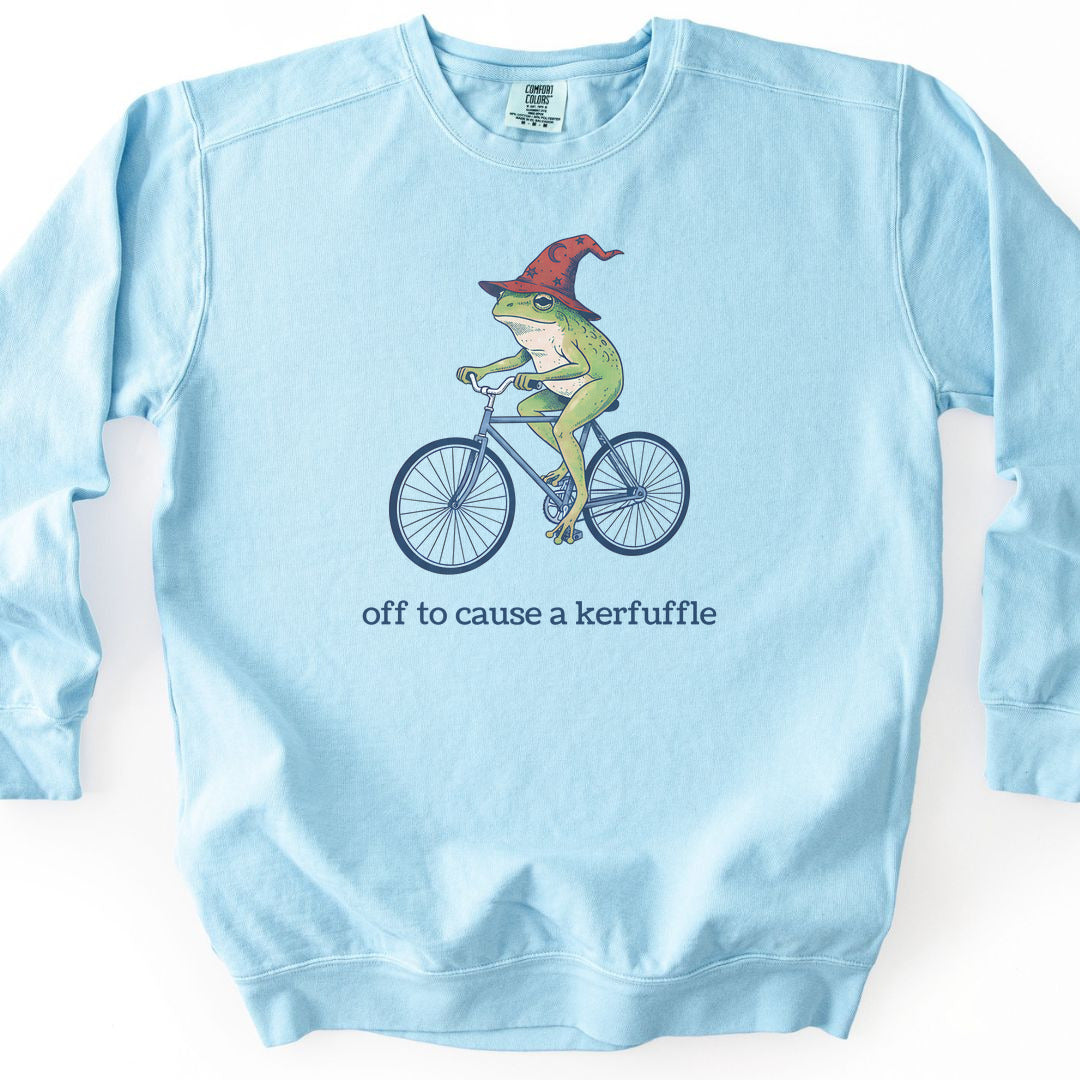 Frog Wizard Kerfuffle Premium Sweatshirt - Chambray