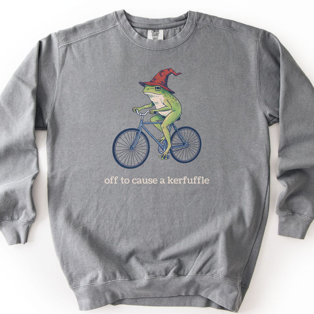 Frog Wizard Kerfuffle Premium Sweatshirt - Grey