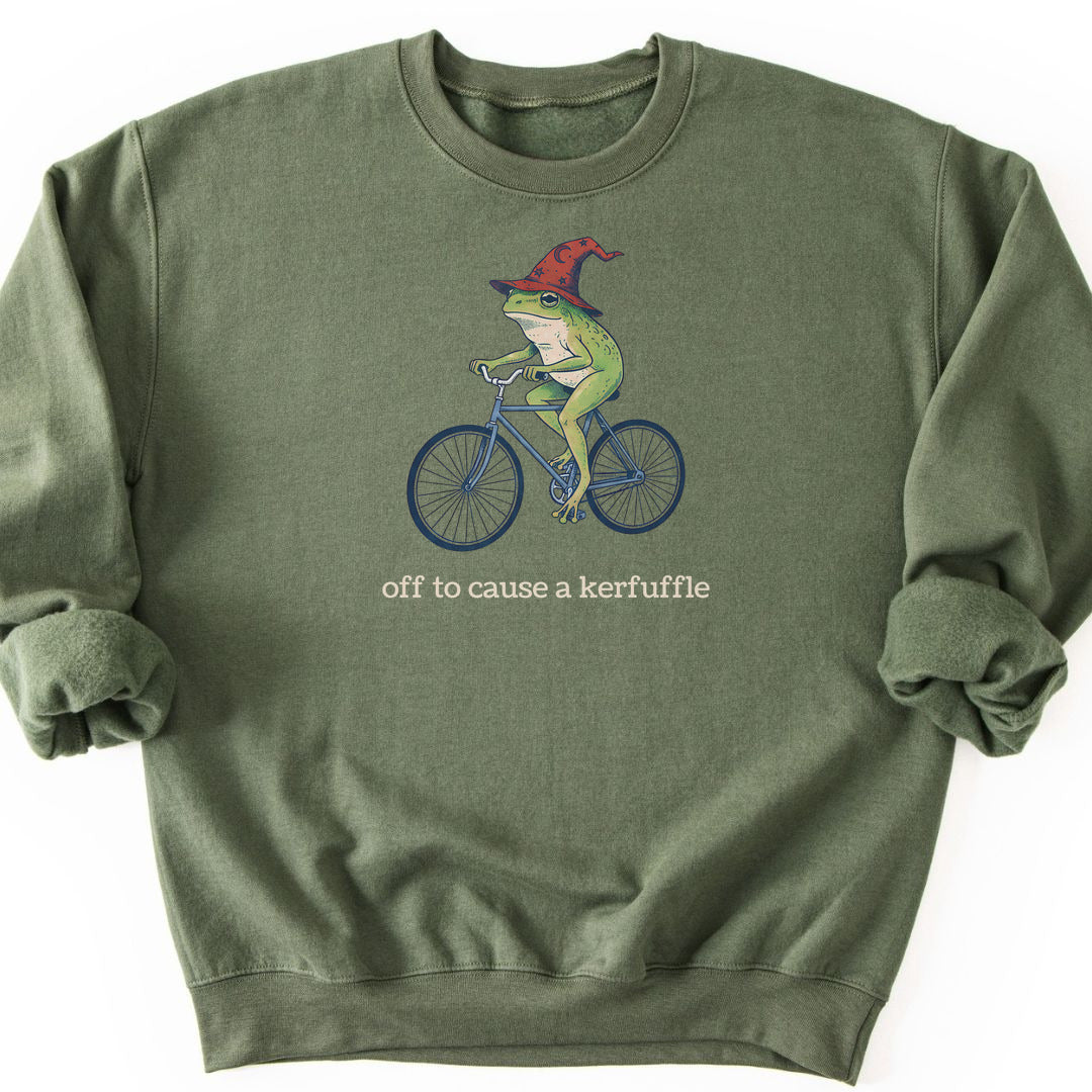 Frog Wizard Kerfuffle Sweatshirt - Military Green