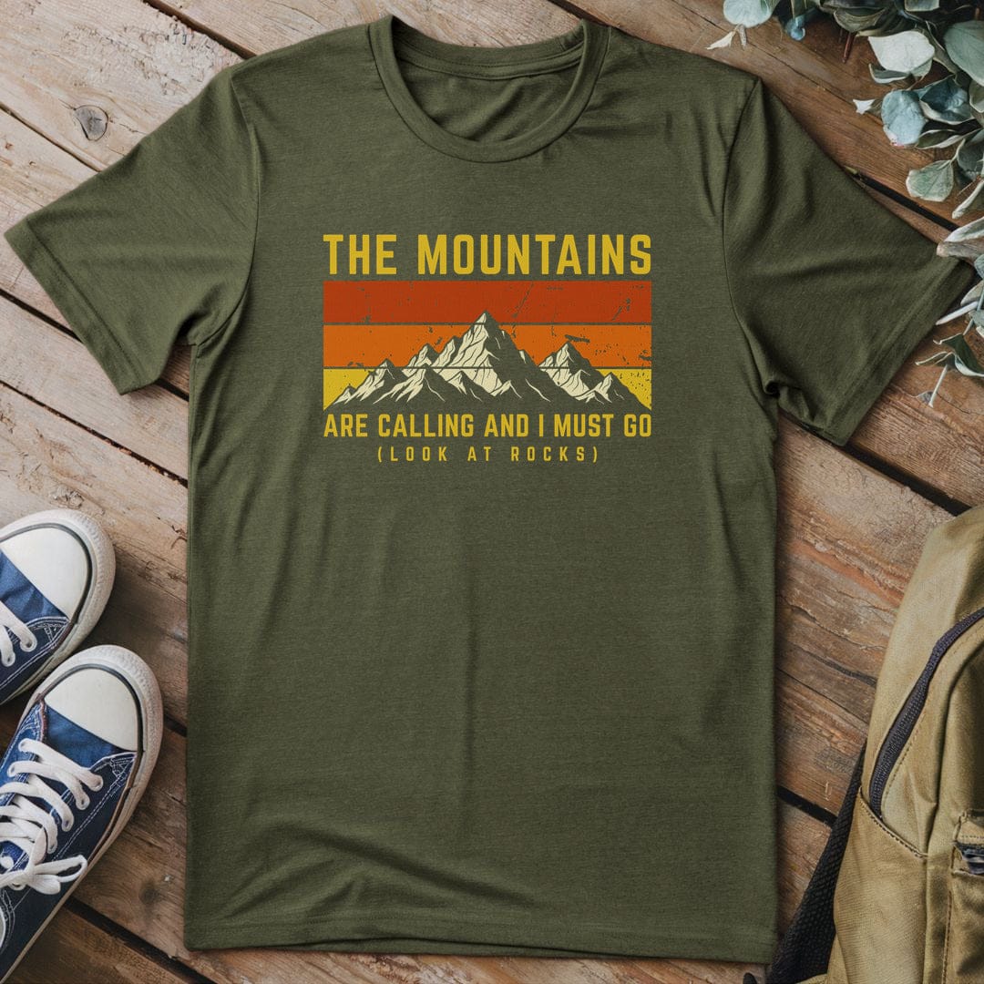 T-Shirt Military Green / S Mountain Wanderlust Rocks T-Shirt
