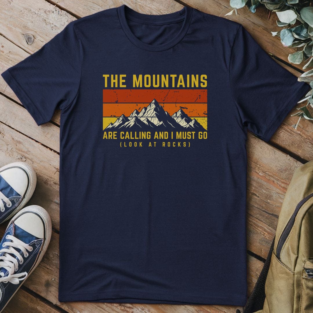 T-Shirt Navy / S Mountain Wanderlust Rocks T-Shirt