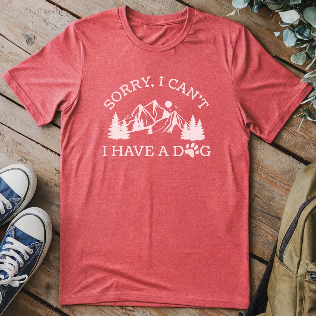 T-Shirt Heather Red / S Mountains and Paws Adventure T-Shirt