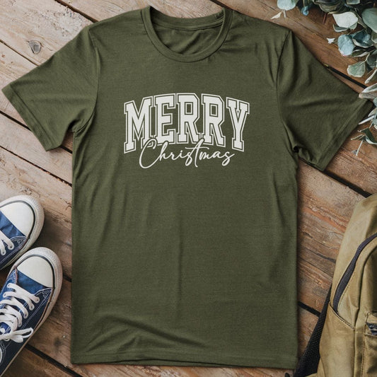 T-Shirt Military Green / S Merry Vibes Christmas T-Shirt