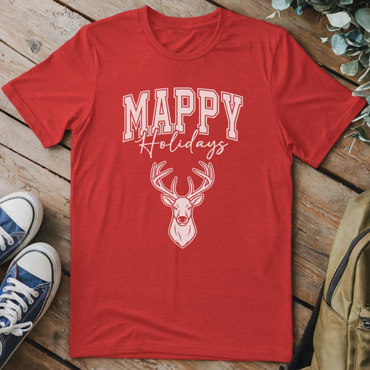 T-Shirt Red / S Deerly Festive Greetings T-Shirt