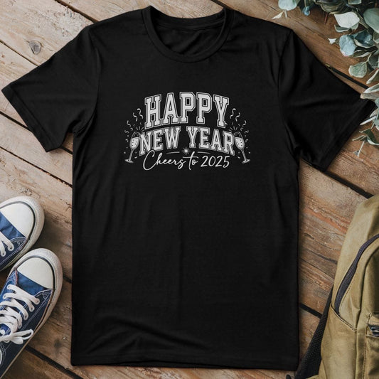 T-Shirt Black / S Cheers to 2025 T-Shirt