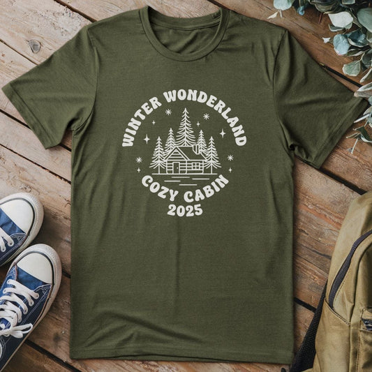 T-Shirt Military Green / S Cozy Cabin Dreamscape T-Shirt