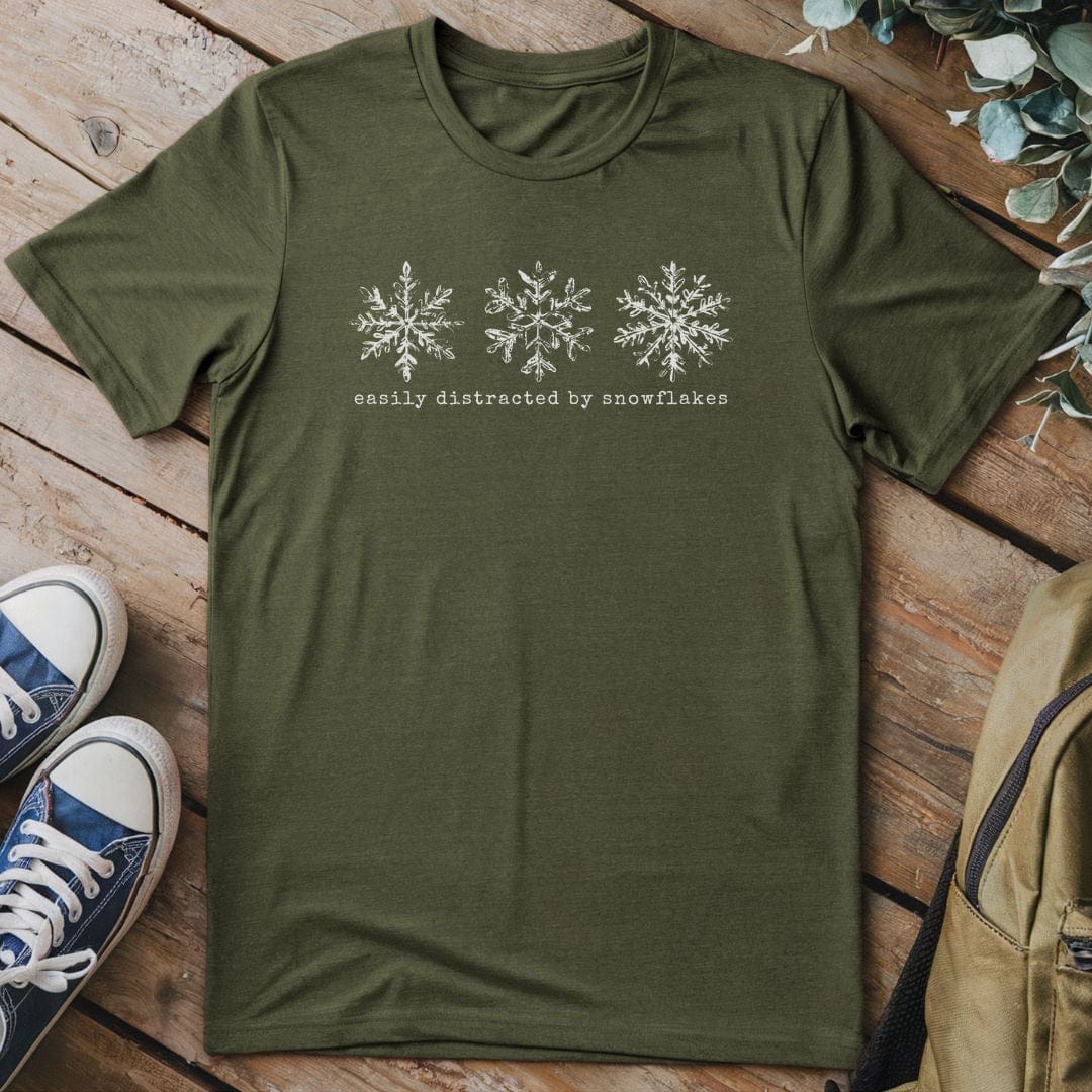 T-Shirt Military Green / S Snowflake Daydreamer T-Shirt