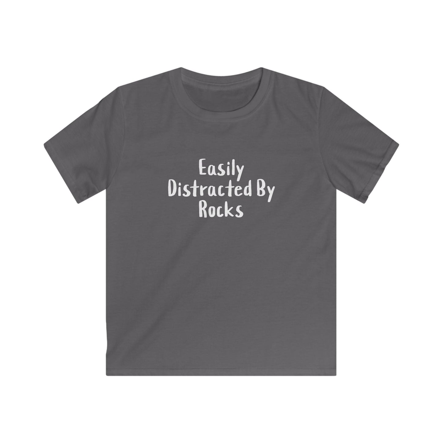 Kids clothes XS / Charcoal Kids - Easily Distracted By Rocks T-Shirt