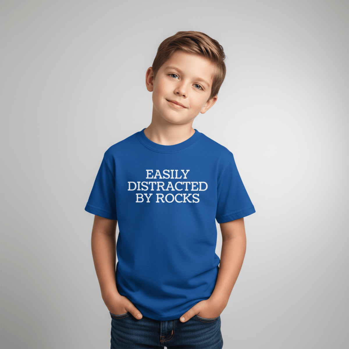 Kids clothes Royal / XS Easily Distracted By Rocks Kids Tee