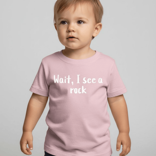 Kids clothes Pink / 2T Toddler - Wait I See A Rock Premium T-Shirt